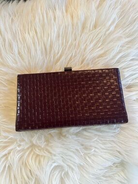 Vintage‎ Shirl Miller Ltd. Burgundy Leather Clutch
